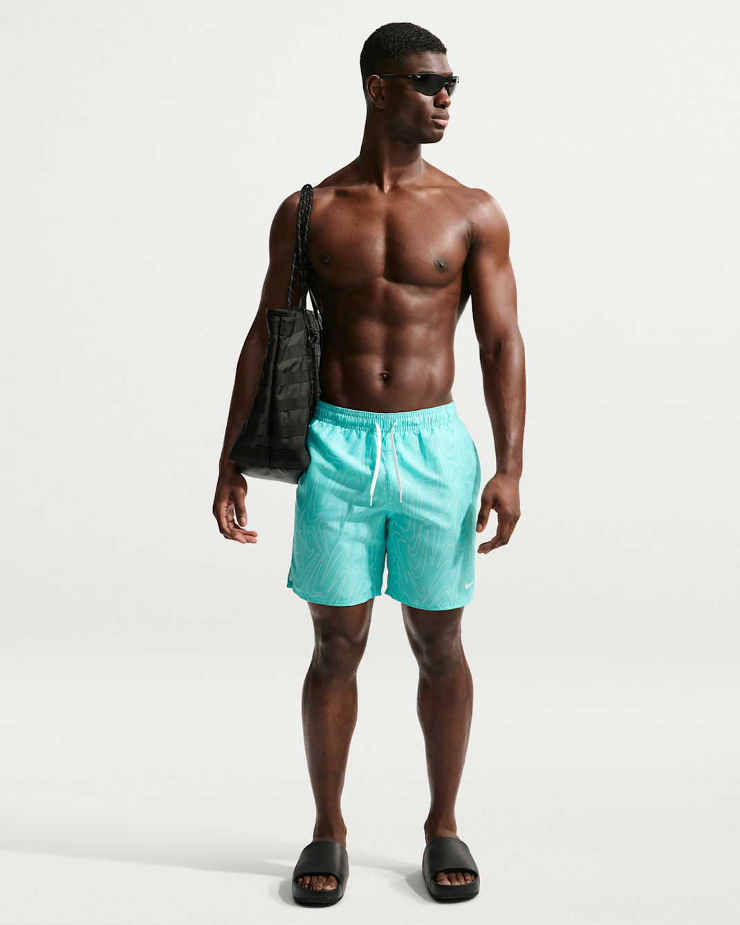 Nike Swim Breaker Men's 7" Brief-Lined Volley Short - Bleached Turquoise