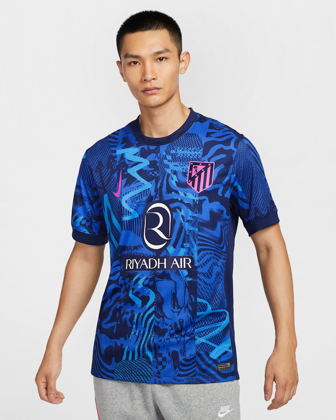 アトレティコ マドリード 2024/25 スタジアム サード メンズ ナイキ Dri-FIT サッカー レプリカ ユニフォーム - ブルーボイド/ピンクグロー