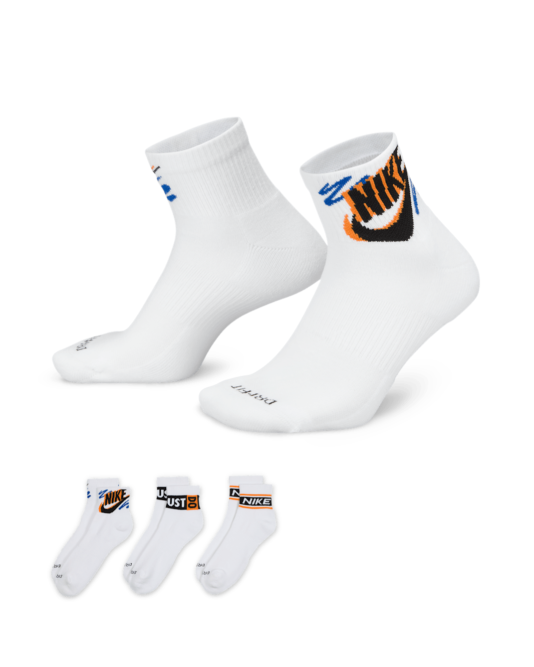 Calcetines al tobillo Nike Everyday Plus (3 pares) - Multicolor