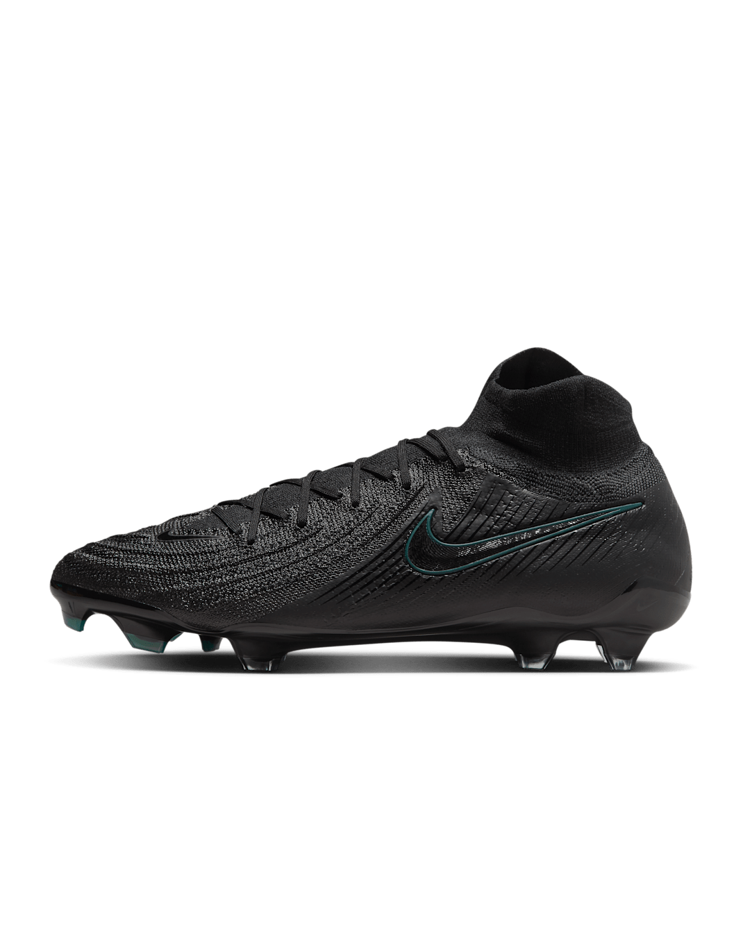 Chaussure de foot montante à crampons FG Nike Phantom Luna 2 Elite - Noir/Deep Jungle/Noir