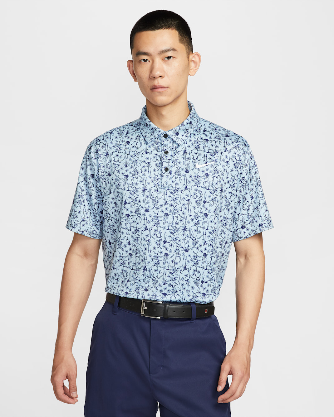 Nike Tour Men's Dri-FIT Golf Polo - Light Armory Blue/White