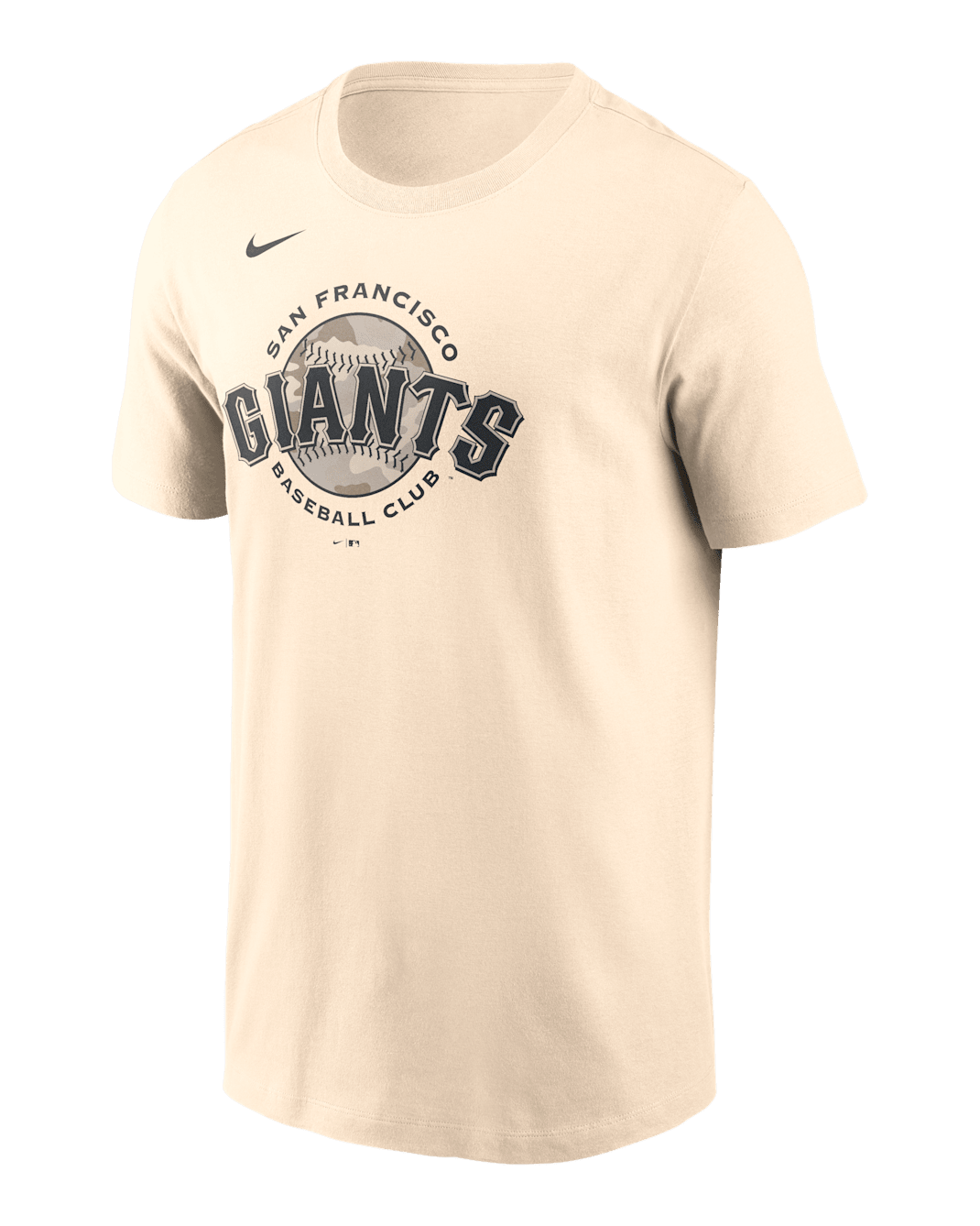 Playera Nike de la MLB para hombre San Francisco Giants Camo - Crema