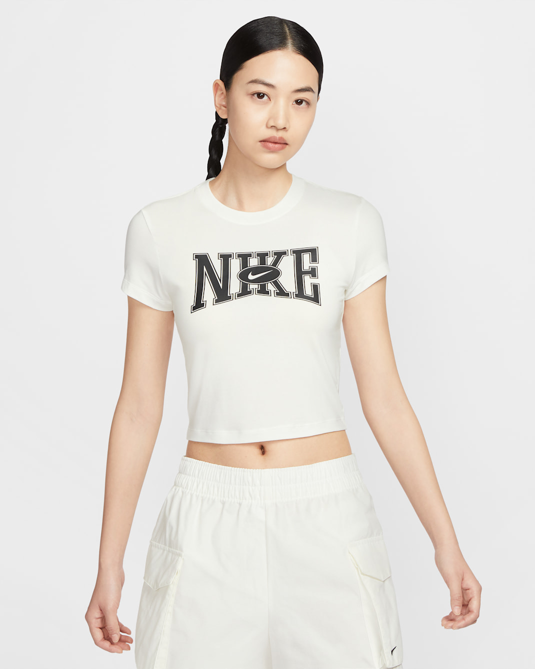 ナイキ スポーツウェア ウィメンズ スリム クロップド Tシャツ - セイル