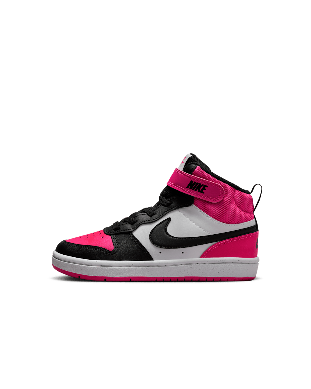 Nike Court Borough Mid 2 Little Kids' Shoes - White/Fierce Pink/Black