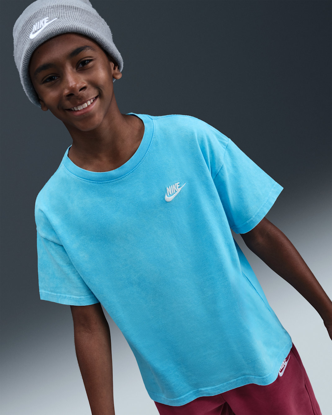Nike Sportswear Club Big Kids' T-Shirt - Baltic Blue