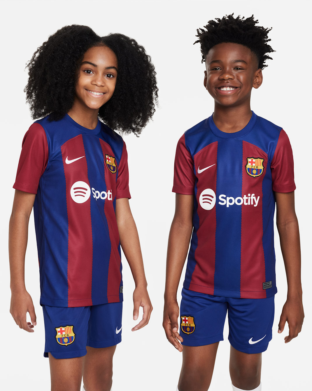 F.C. Barcelona 2023/24 Stadium Home Older Kids' Nike Dri-FIT Football Shirt - Deep Royal Blue/Noble Red/White