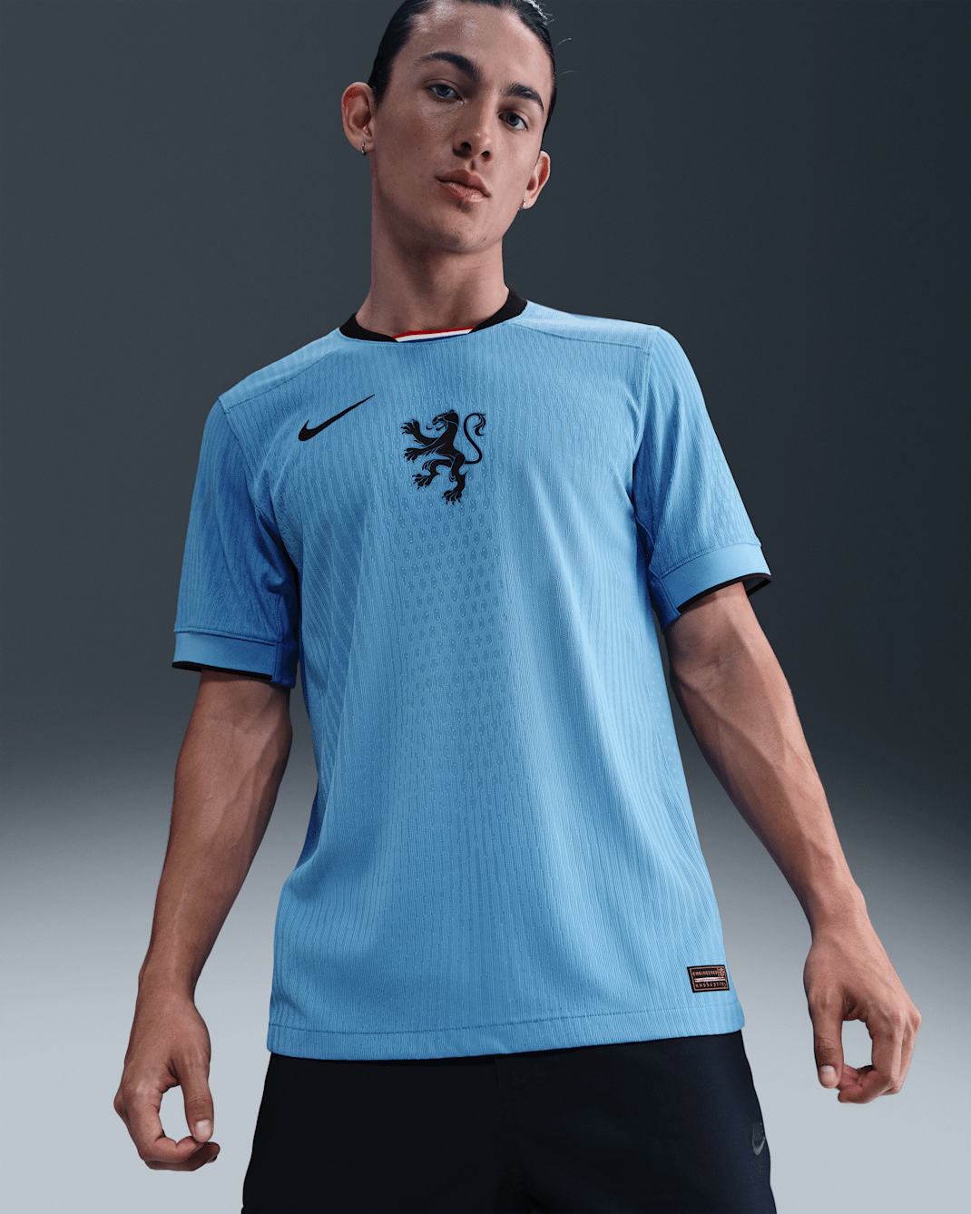 Netherlands 2025 Match Away (Women's Team) Men's Nike Dri-FIT ADV Football Authentic Shirt - Blue Beyond/Black