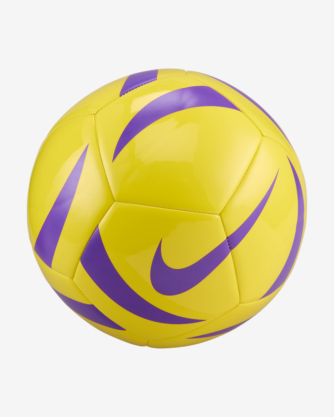 Balón de entrenamiento de fútbol Nike Pitch - Amarillo/Morado feroz/Morado feroz