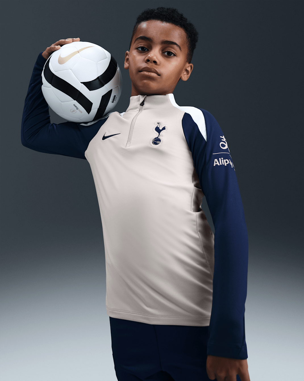 Tottenham Hotspur Strike Older Kids' Nike Dri-FIT Football Drill Top - Light Iron Ore/Binary Blue/White/Binary Blue