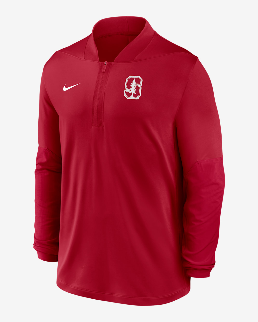 Chamarra universitaria Nike Dri-FIT de medio cierre para hombre Stanford - Carmesí