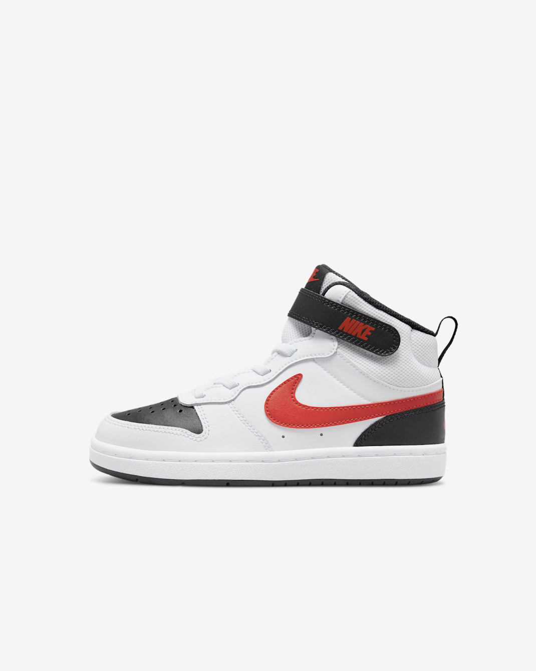 Nike Court Borough Mid 2 Little Kids' Shoes - White/Black/University Red