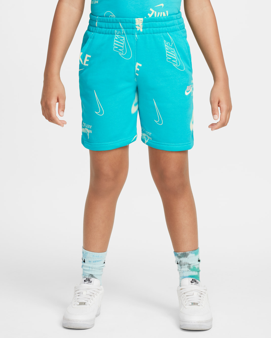 Nike Sportswear Club Big Kids' French Terry Shorts - Dusty Cactus/Dusty Cactus/White