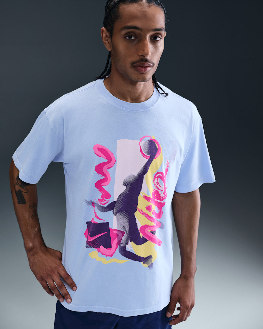 Nike Men's Max90 Basketball T-Shirt - Aluminum