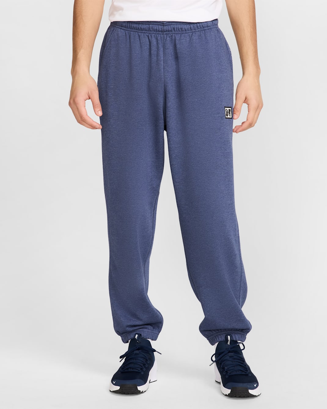 Nike Gym Heritage Men's Dri-FIT Fleece Fitness Pants - Thunder Blue/Heather/Pale Ivory/Thunder Blue