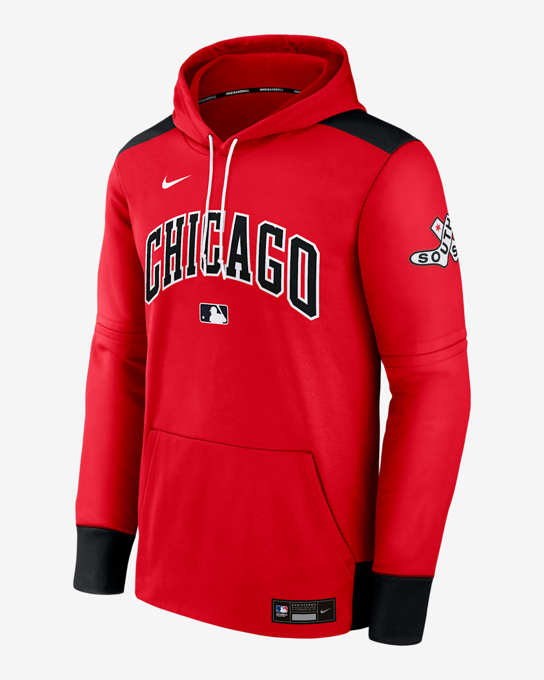 Chicago White Sox Authentic Collection City Connect Men's Nike Therma MLB Pullover Hoodie - Red
