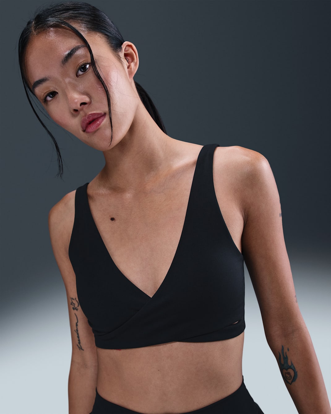 Nike One Women's Light-Support Padded Sports Bra - Black/Dark Smoke Grey