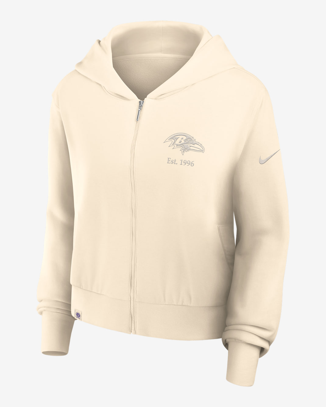 Baltimore Ravens Established Women’s Nike NFL Full-Zip Hoodie - Natural