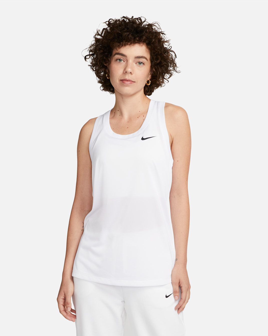 Nike Dri-FIT Women's Racerback Tank - White/Black