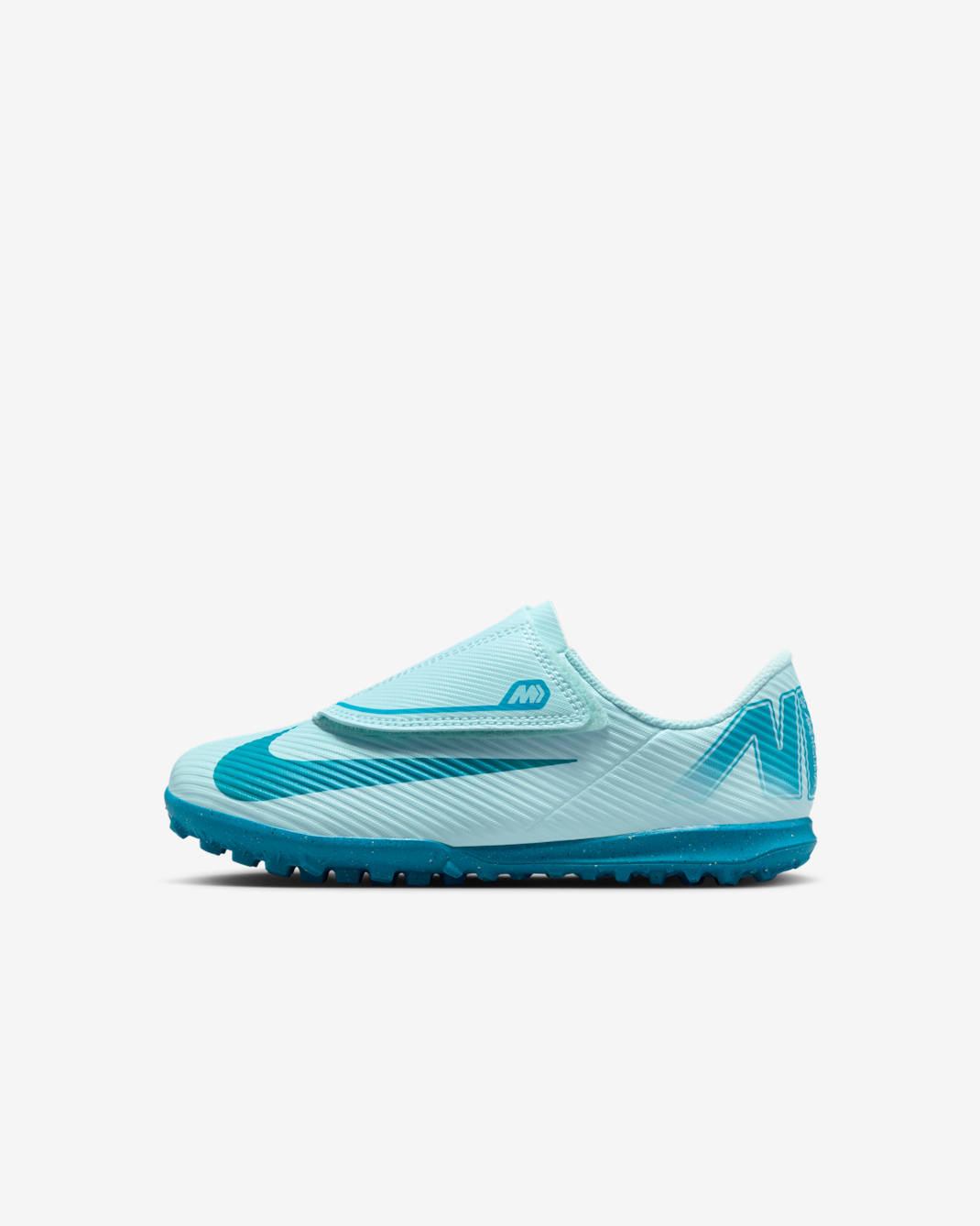 Nike Jr. Mercurial Vapor 16 Club Younger Kids' Turf Low-Top Football Shoes - Glacier Blue/Blue Orbit