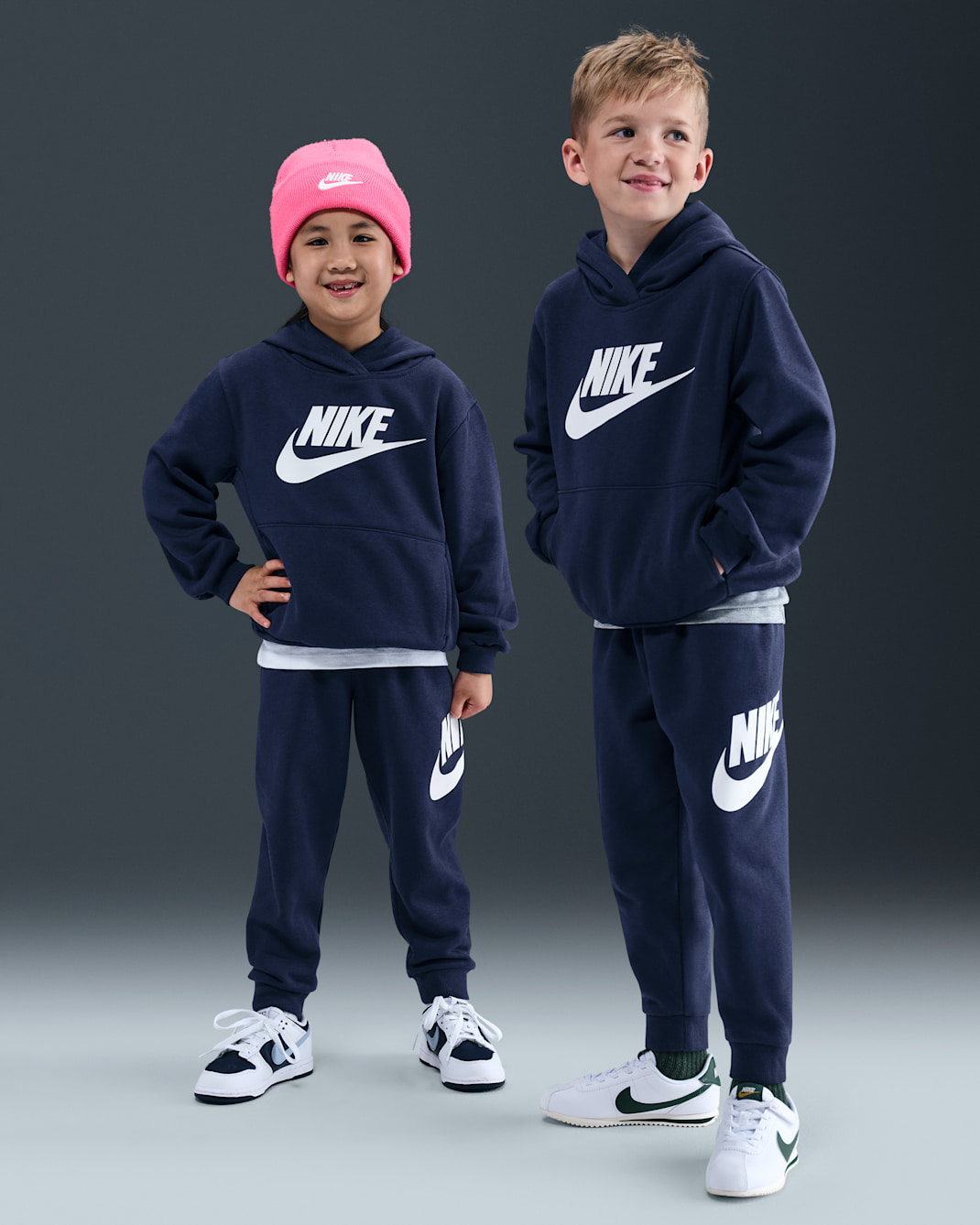 Nike Sportswear Club Fleece Little Kids' Hoodie Set - Midnight Navy