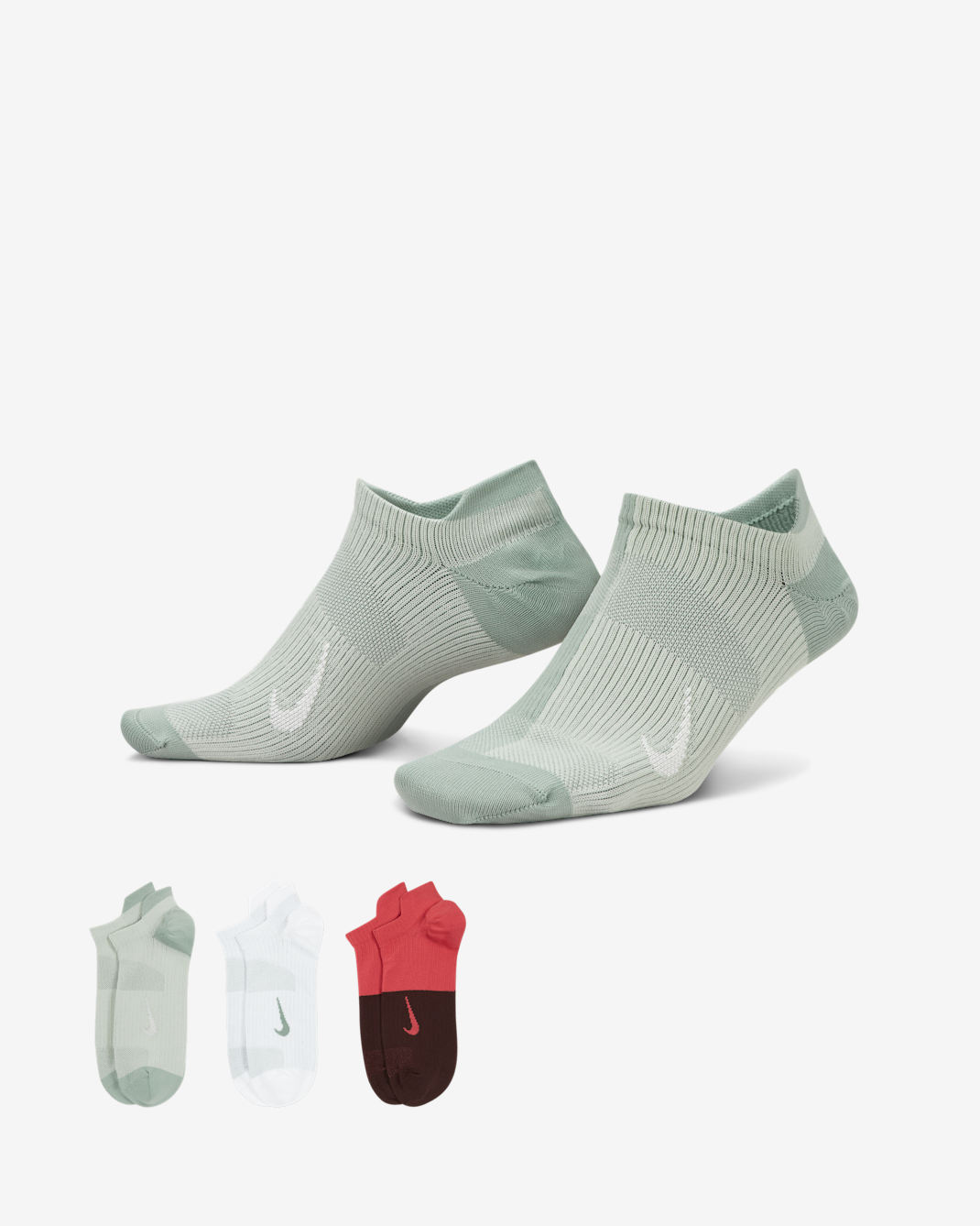 Nike Everyday Plus Lightweight Women's Training No-Show Socks (3 Pairs) - Multi-Colour