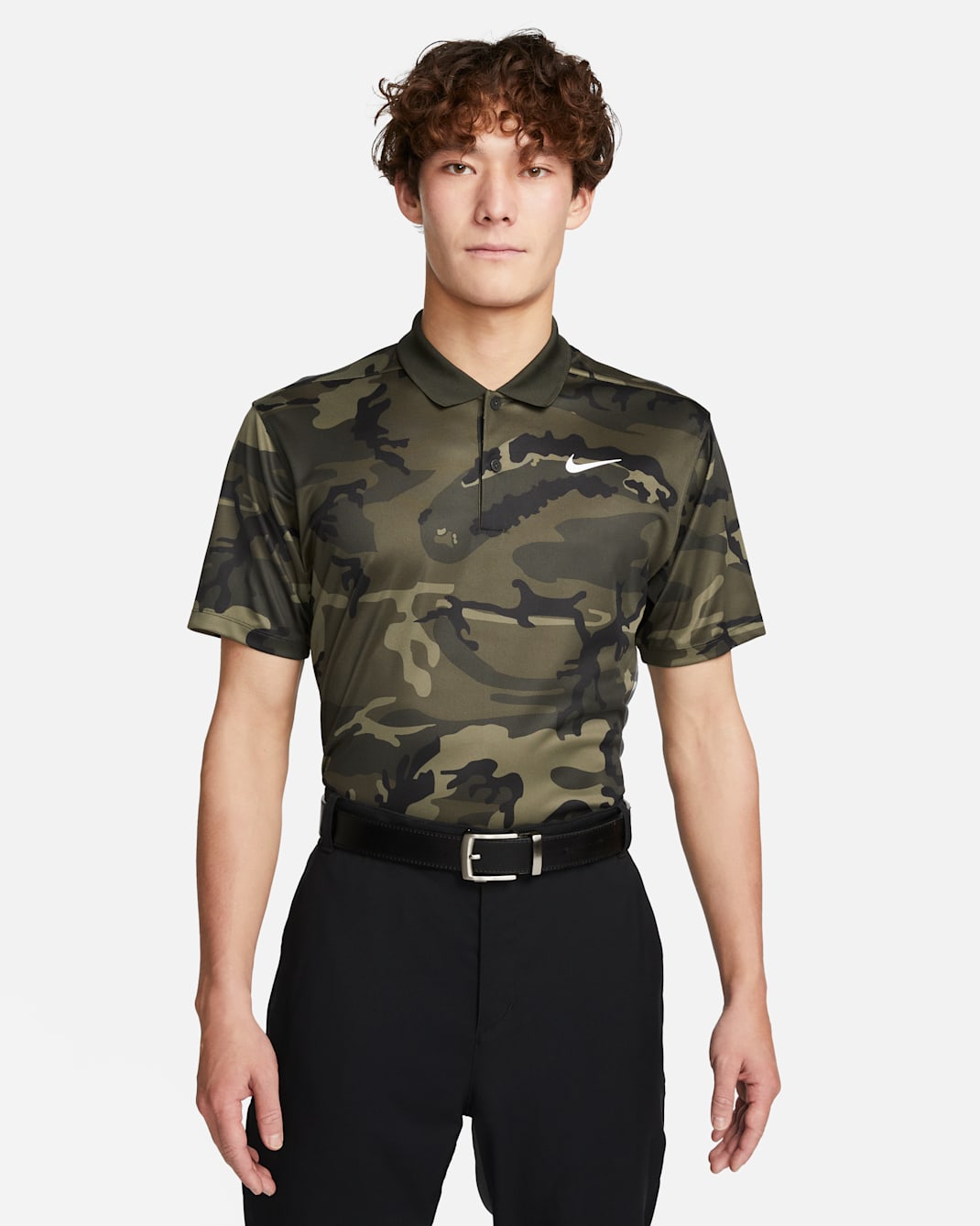 Nike Dri-FIT Victory+ Men's Camo Golf Polo - Sequoia/Cargo Khaki/White