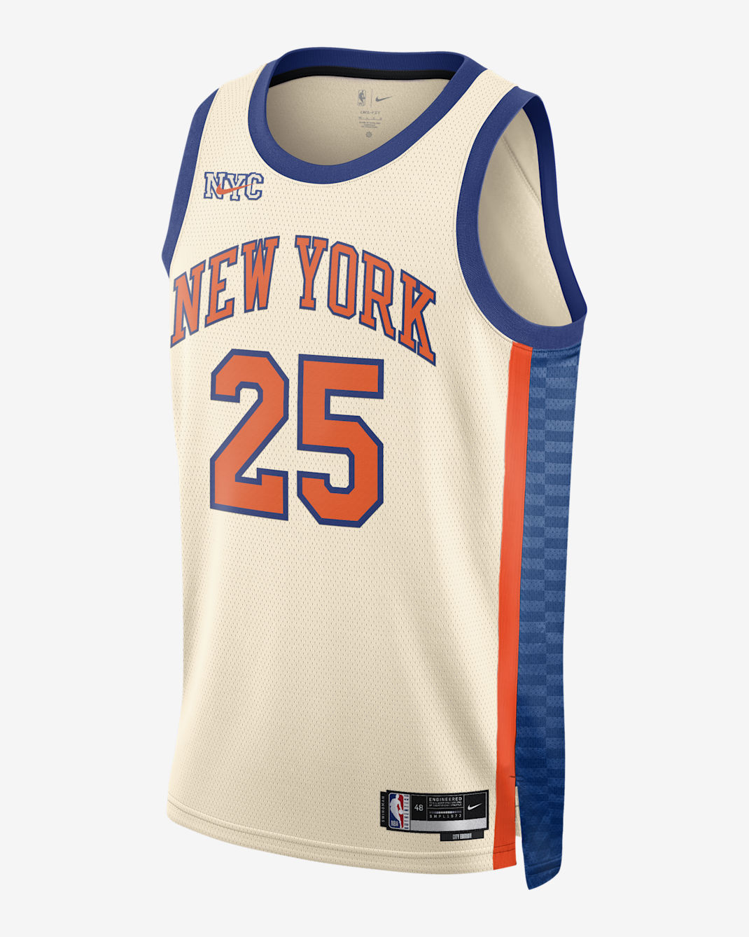 Mikal Bridges New York Knicks City Edition Men's Nike NBA Swingman Jersey - Natural