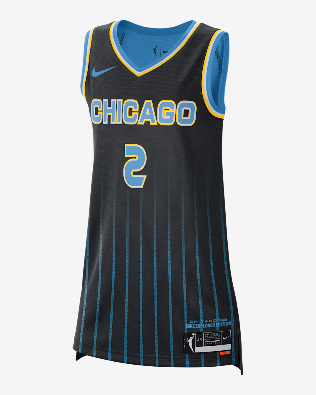 Jersey Nike Dri-FIT de la WNBA Victory Chicago Sky Explorer Edition - Negro