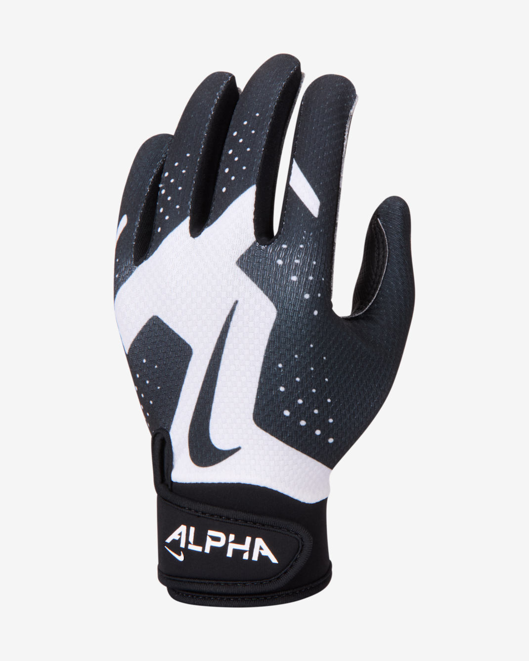 Guantes de bateo de tee-ball para niños Nike Alpha 2.0 - Blanco/Negro/Negro