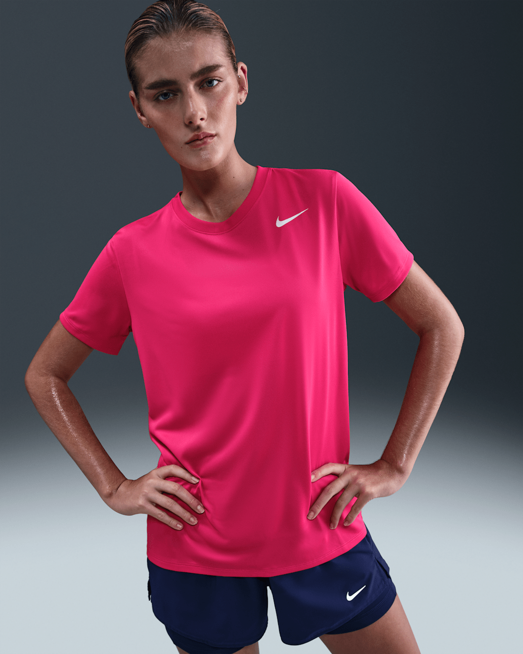 Nike Dri-FIT Women's T-Shirt - Rush Pink/White