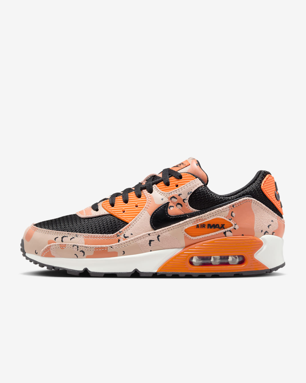 Nike Air Max 90 Premium Men's Shoes - Bio Beige/Safety Orange/Phantom/Black