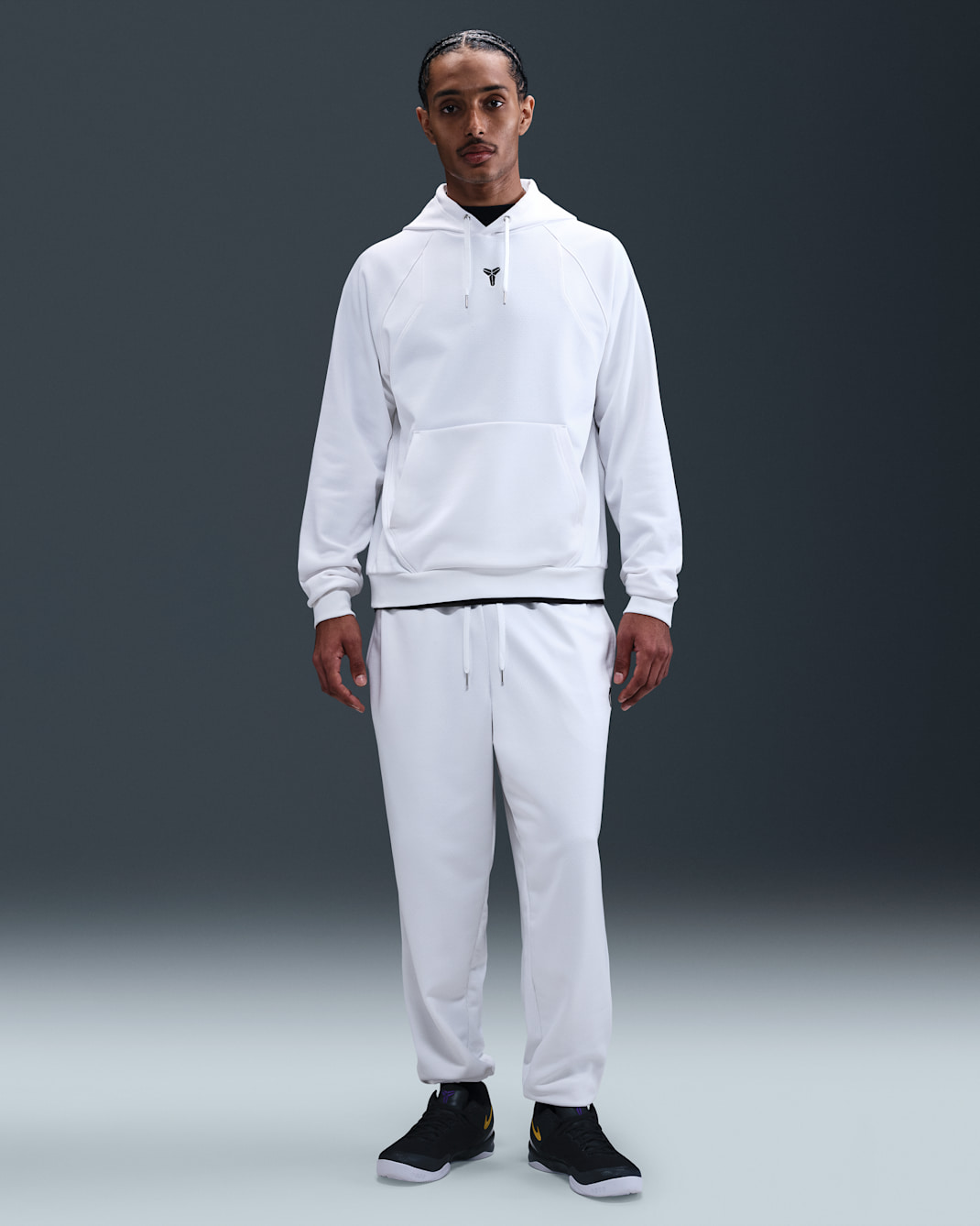 Pants de básquetbol Therma-FIT Kobe - Blanco/Negro