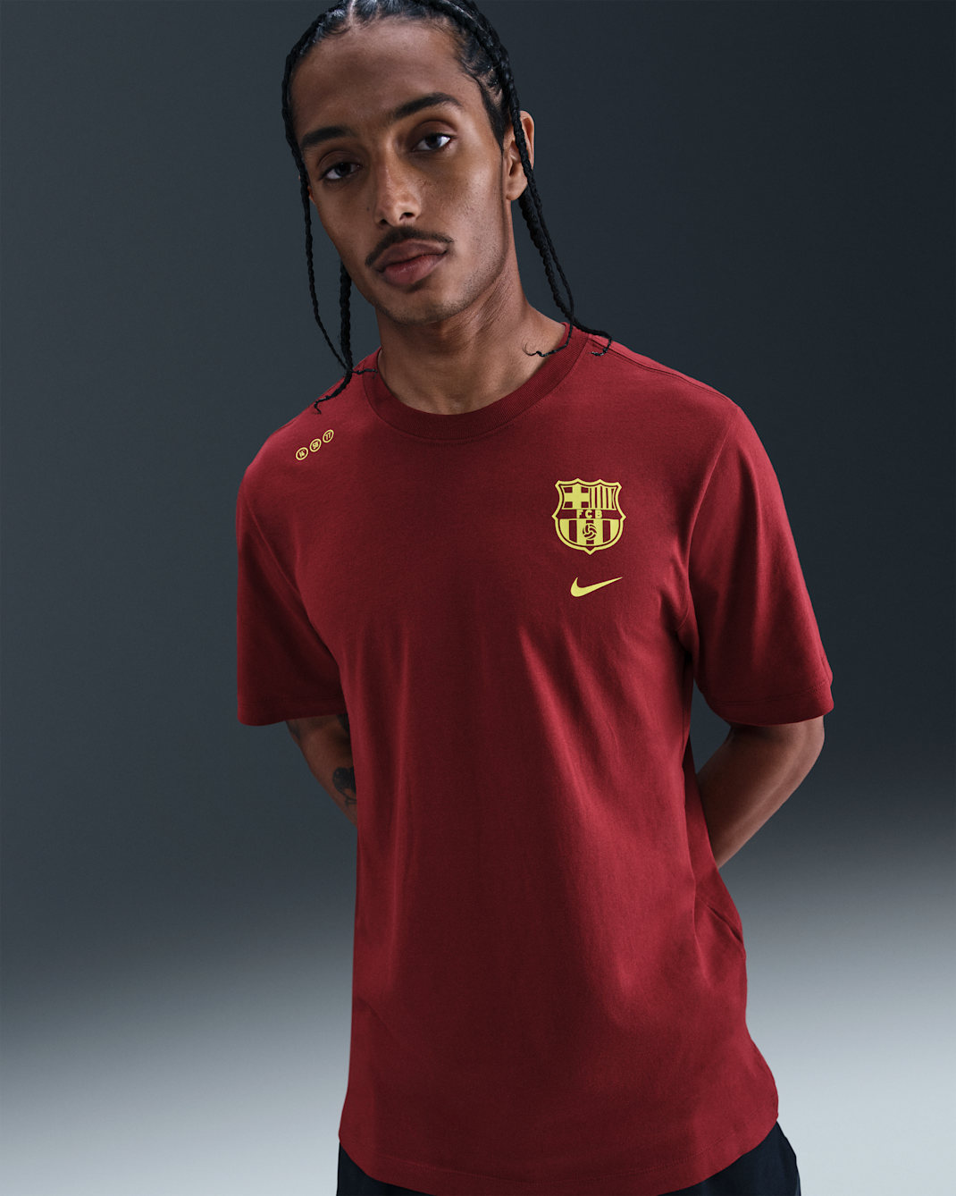 Playera de fútbol Nike para hombre FC Barcelona - Rojo team