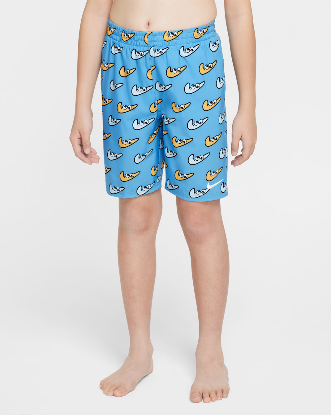 Shorts de vóleibol de 18 cm con forro de ropa interior para niño talla grande Nike Swim Breaker - Azul universitario/Oro universitario/Azul glacial/Blanco