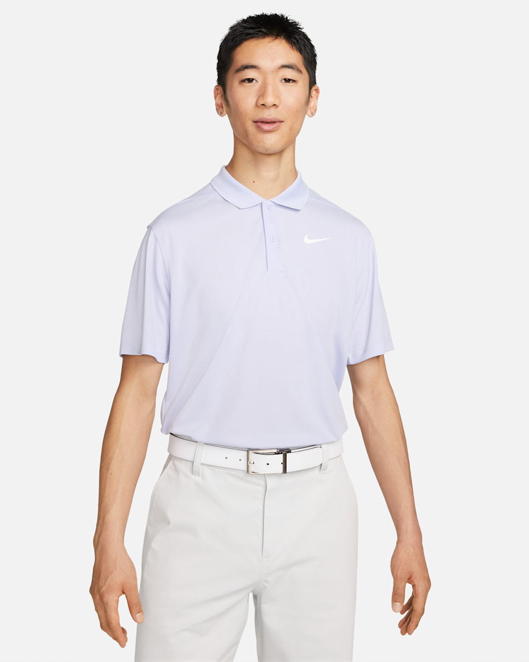 เสื้อโปโลกอล์ฟผู้ชาย Nike Dri-FIT Victory - Oxygen Purple/ขาว