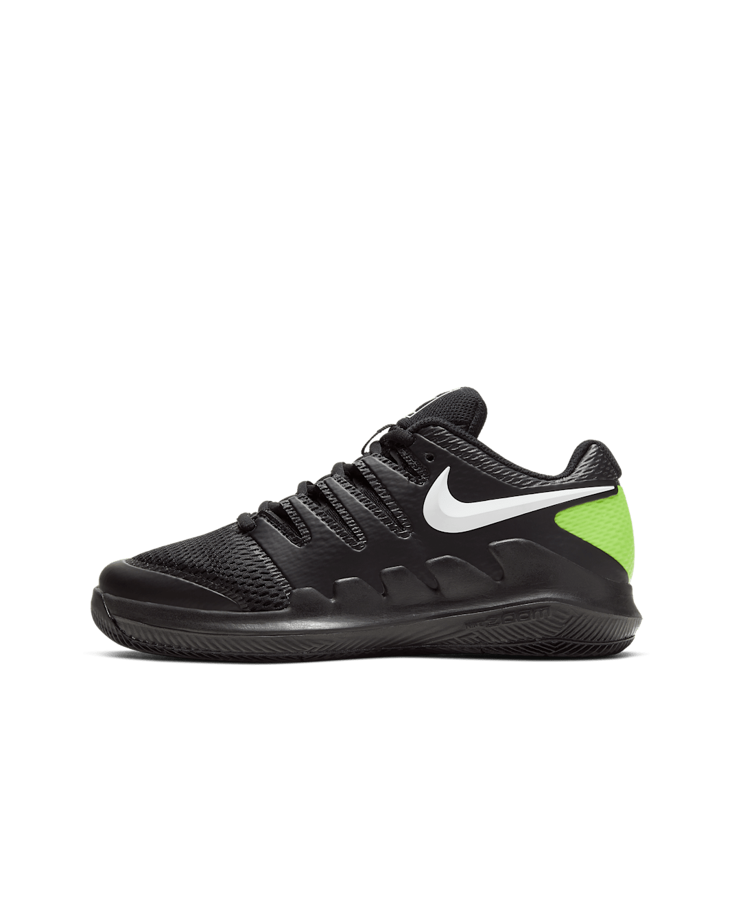 NikeCourt Jr. Vapor X Younger/Older Kids' Tennis Shoe - Black/Volt/White