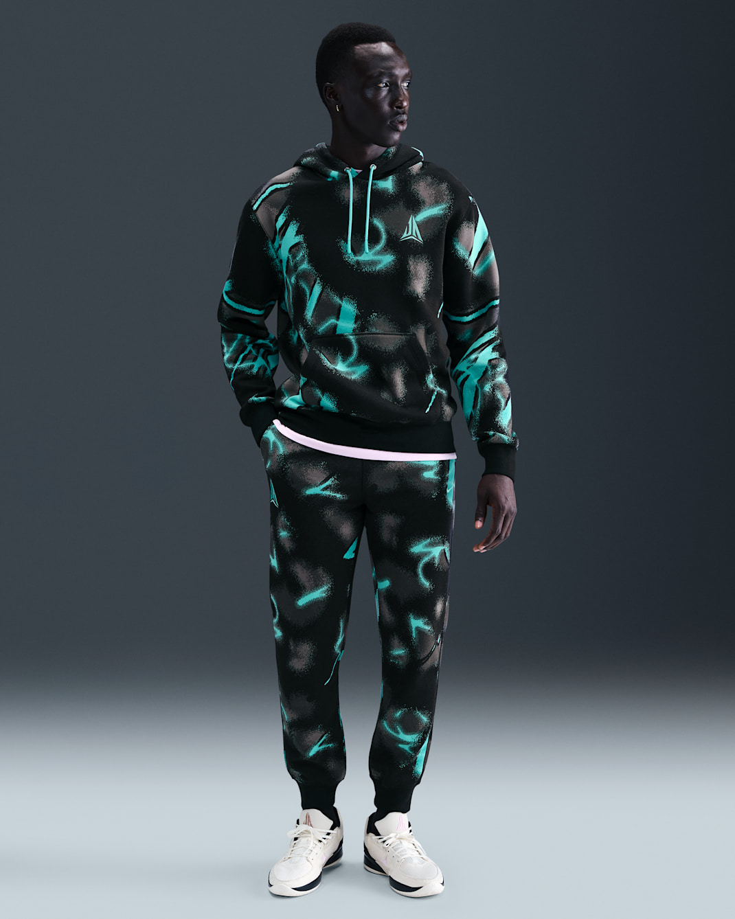 JA Men's Club Fleece Basketball Joggers - Bleached Turquoise