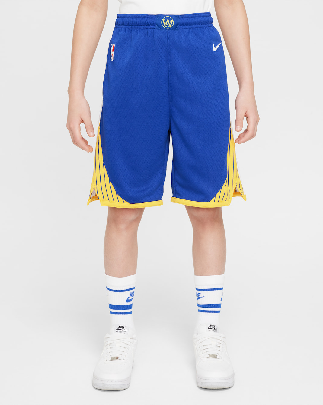 Golden State Warriors 2023/24 Icon Edition Swingman Nike NBA-jongensshorts - Rush Blue