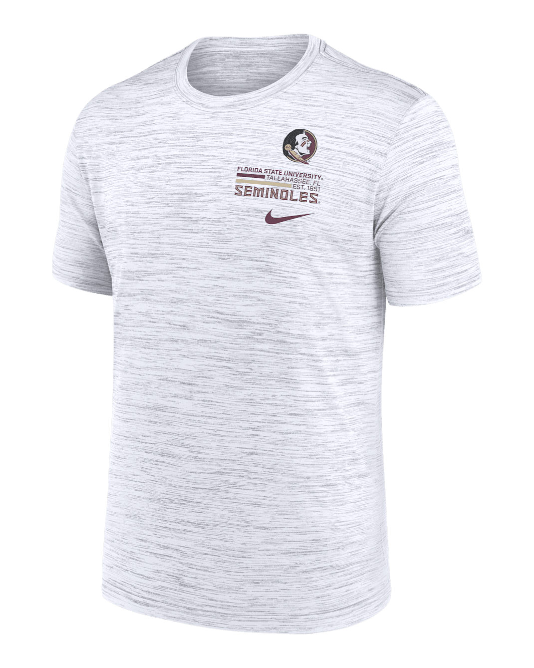 Florida State Campus Chest Stack Velocity Men's Nike Dri-FIT College T-Shirt - White