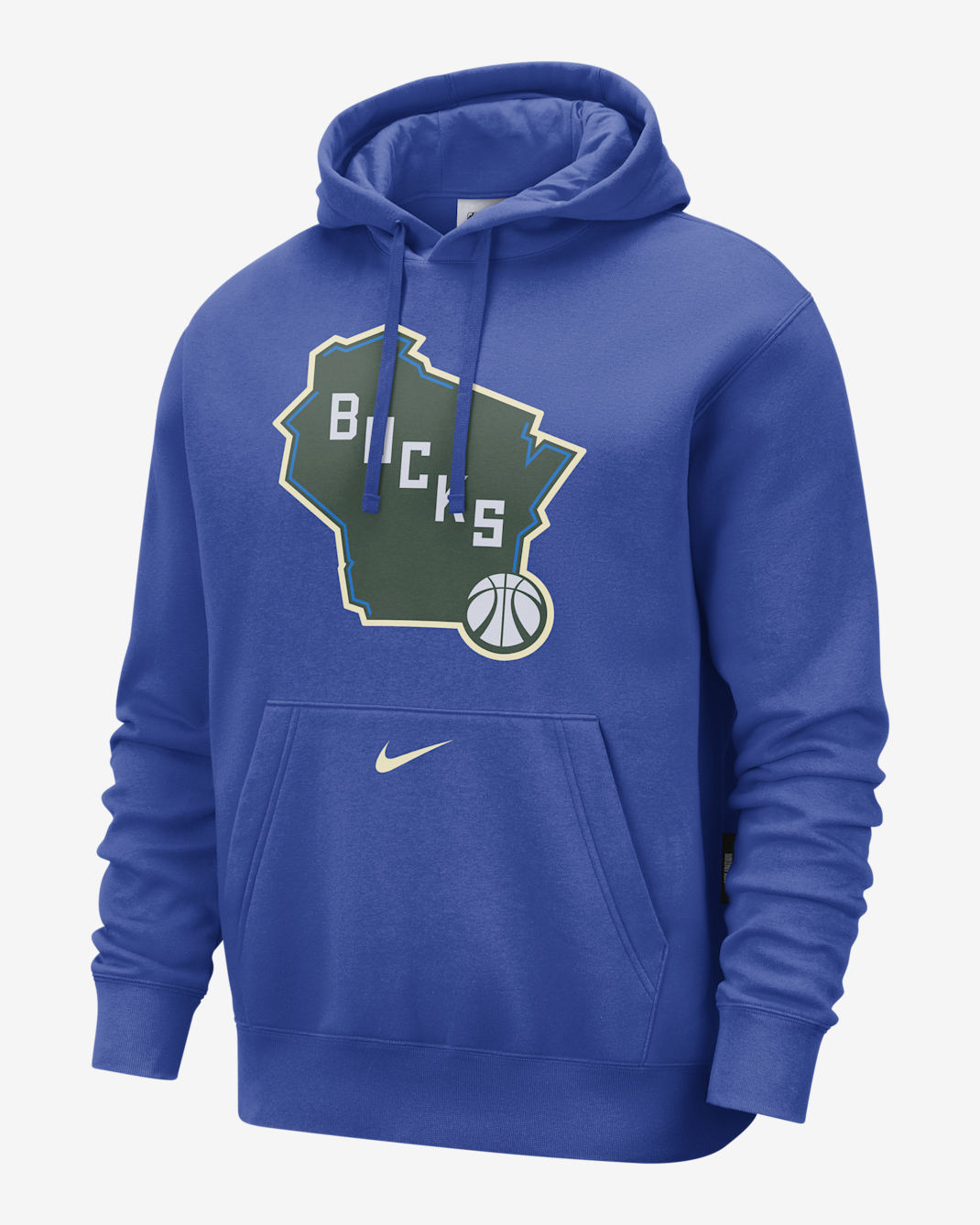 Milwaukee Bucks Club City Edition Men's Nike NBA Fleece Pullover Hoodie - Game Royal/Flat Opal