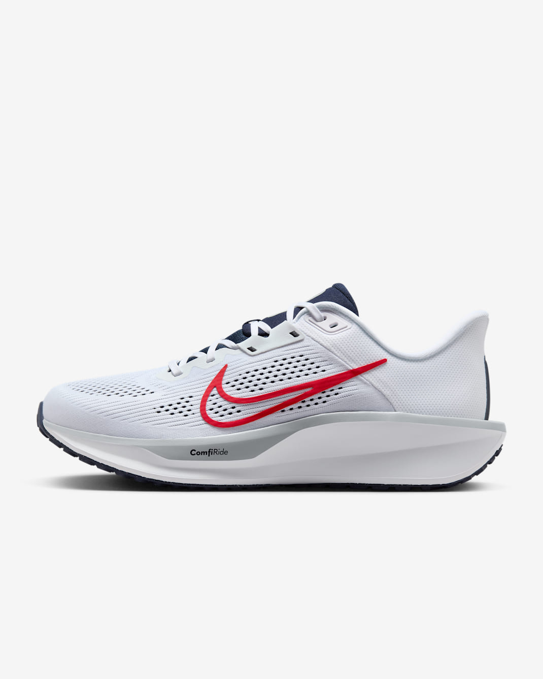 Nike Quest 6 Men's Road Running Shoes - White/Obsidian/Wolf Grey/University Red