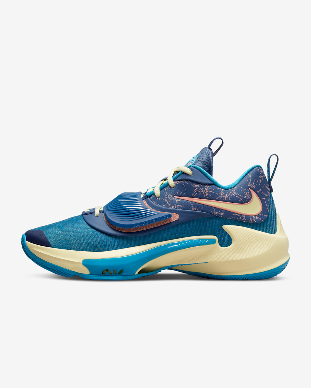 Freak 3 Basketball Shoes - Multi-Colour/Laser Blue/Crimson Bliss/Citron Tint