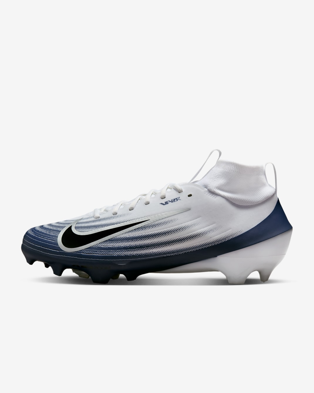 Nike Vapor Pro 1 Football Cleats - White/Midnight Navy/Metallic Silver/Black