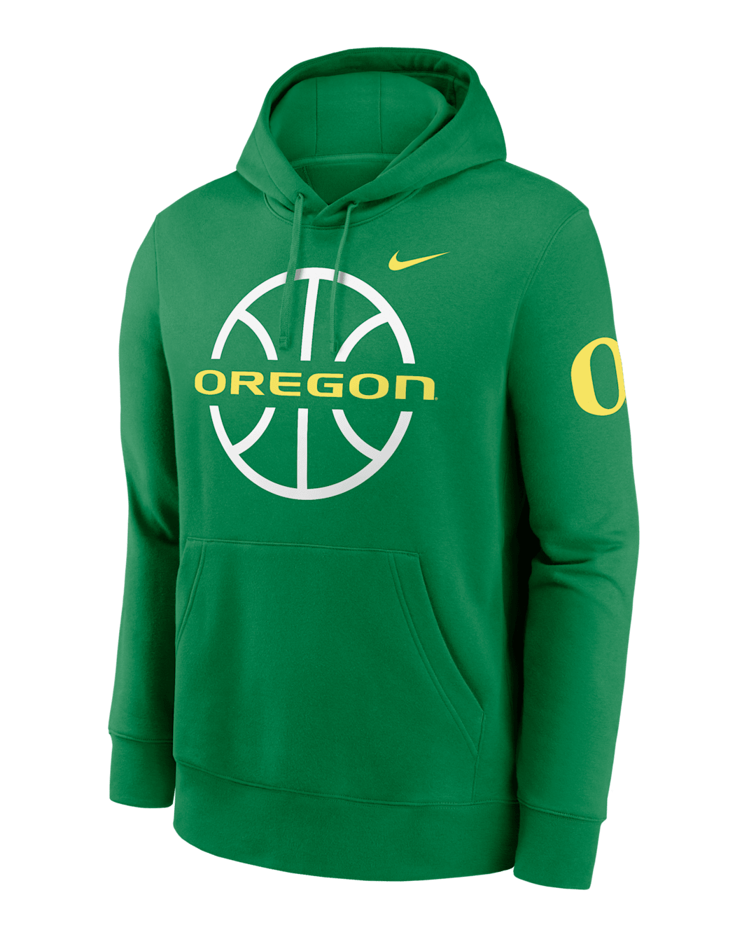 Sudadera con gorro sin cierre universitaria Nike para hombre Oregon Ducks Club Basketball Icon - Verde manzana