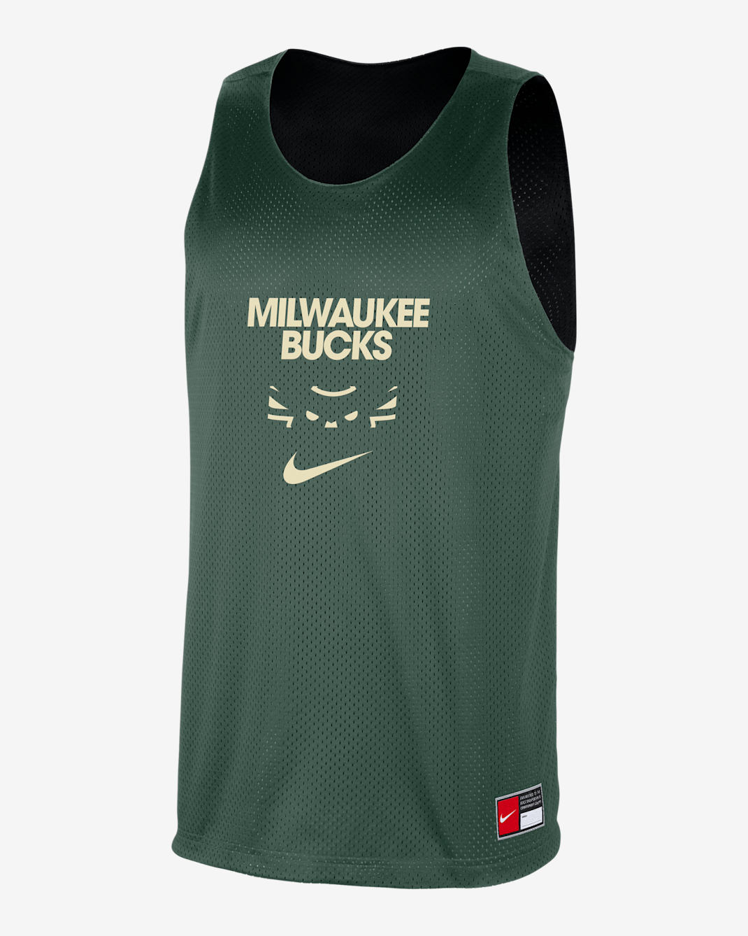 Milwaukee Bucks Courtside Men's Nike NBA Mesh Practice Jersey - Fir/Black/Flat Opal