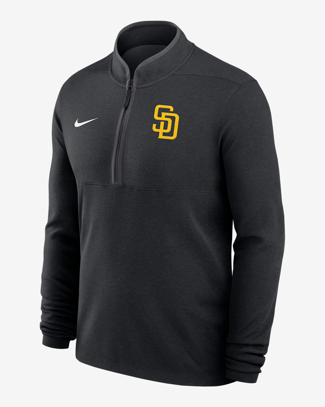 San Diego Padres Victory Men's Nike Dri-FIT MLB 1/2-Zip Long-Sleeve Top - Black