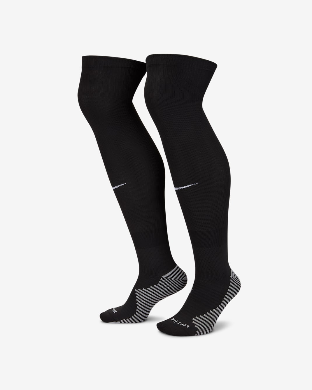 Meias de futebol pelo joelho Nike Dri-FIT Strike - Preto/Branco