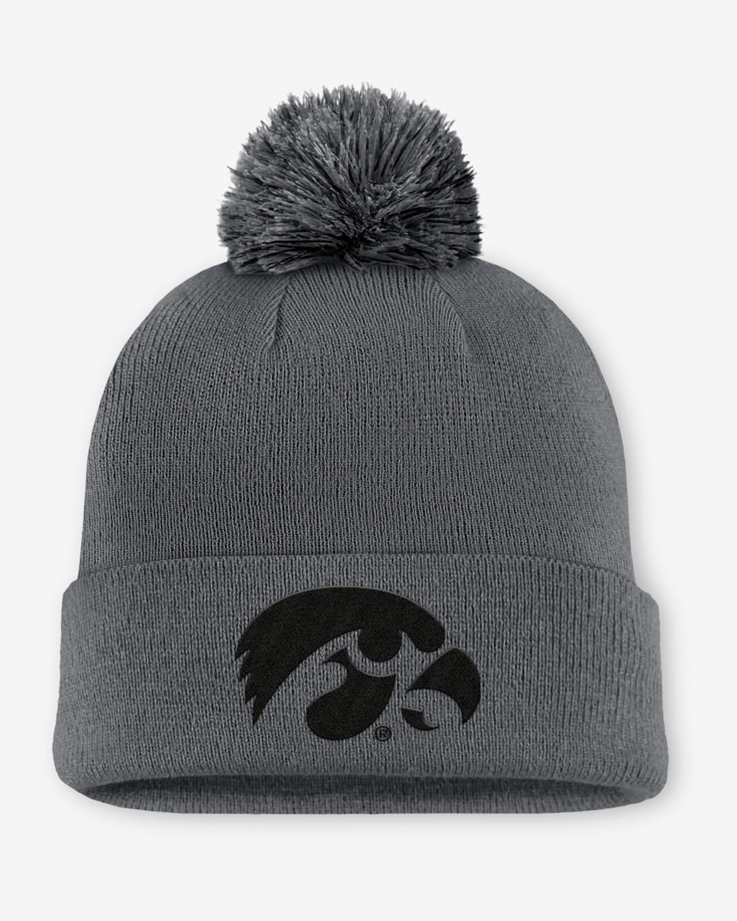 Iowa Primetime Campus Toned Men's Nike College Cuffed Pom Beanie - Charcoal