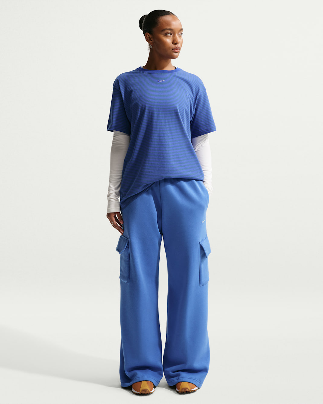 Nike Sportswear Phoenix Fleece Women's Cargo Sweatpants - Light Medium Blue/Sail