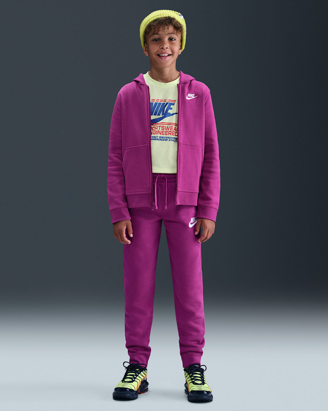 Pants para niños talla grande Nike Sportswear Club Fleece - Fucsia cálido/Fucsia cálido/Blanco